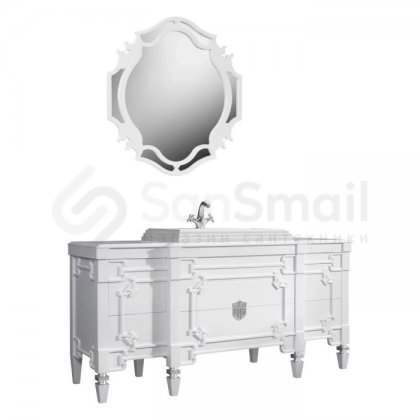 Мебель для ванной Белюкс Кастилия Н 170 белая/серебро