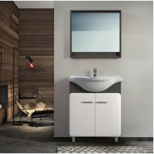 Мебель для ванной Белюкс Норд 750 белая/лен антрацит
