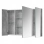 Зеркало-шкаф Белюкс Стокгольм ВШ 100 бетон чикаго светло-серый