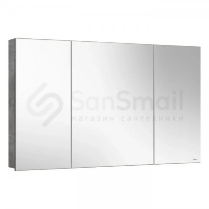 Зеркало-шкаф Белюкс Стокгольм ВШ 120 бетон чикаго светло-серый