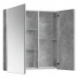Зеркало-шкаф Белюкс Стокгольм ВШ 70 бетон чикаго светло-серый