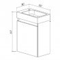 Мебель для ванной Белюкс Темпо НП 50 бетон чикаго светло-серый