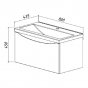 Мебель для ванной Белюкс Тобаго НП 80-01 белая/дуб сонома