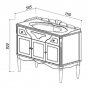 Мебель для ванной Белюкс Верди H 105-02 слоновая кость
