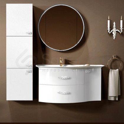Мебель для ванной Белюкс Версаль 110Л-1 120 см белая левосторонняя