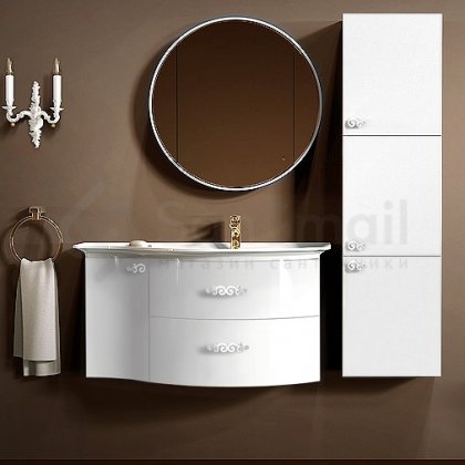 Мебель для ванной Белюкс Версаль 110П-1 120 см белая правосторонняя