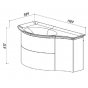 Мебель для ванной Белюкс Версаль New 1200 левосторонняя