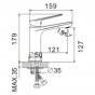 Смеситель для раковины Belz B10533 хром