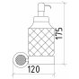 Дозатор для жидкого мыла Boheme Royal Crystal 10932-CR хром
