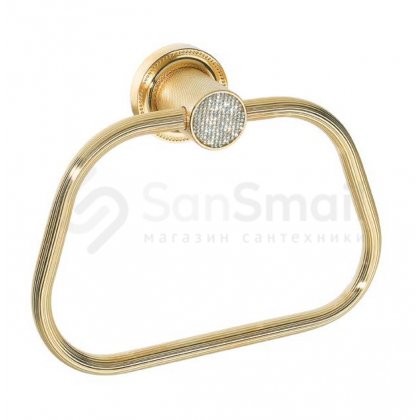 Кольцо для полотенца Boheme Royal Crystal 10925-G золото