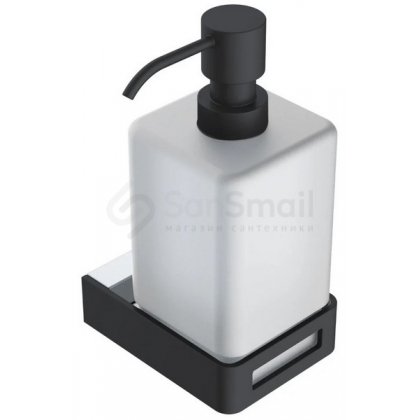 Дозатор для жидкого мыла Boheme Q 10957-CR-B Black Chrome