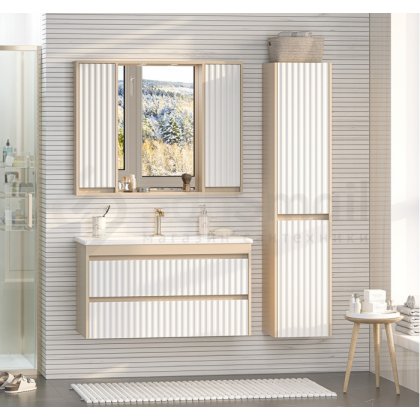 Мебель для ванной Brevita Balaton 100 белая/бежевая