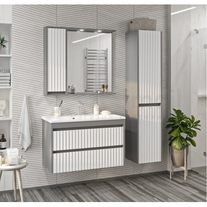 Мебель для ванной Brevita Balaton 90 белая/серая