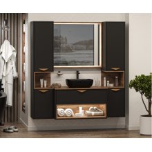 Мебель для ванной Brevita Bergen 90 черная