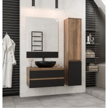 Мебель для ванной Brevita Dakota 80 черная подвесная