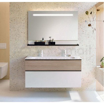 Мебель для ванной Burgbad Fiumo 120 дерево/белая