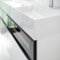 Мебель для ванной Burgbad Yumo 101 с подсветкой белый глянец
