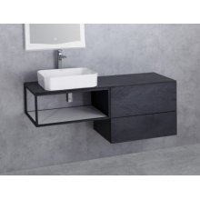 Мебель для ванной Cezares Cadro 140 Nero с двумя ящиками