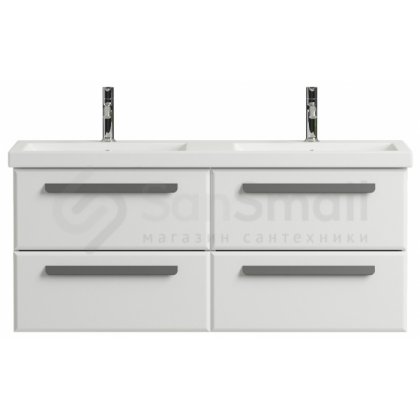 Тумба с раковиной Cezares Eco 120-CZR-1200/480-2-LV-MR-ECO-RS156GR.3/320 Bianco Lucido