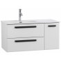 Тумба с раковиной Cezares Eco-CER-N 100-2C-1A-BL-CZR-8095-100-L Bianco Lucido