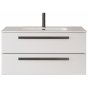 Тумба с раковиной и зеркалом Cezares Eco-CER-N 100-CZR-8095-100-RS156BL.3/512 Bianco Lucido