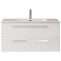 Тумба с раковиной и зеркалом Cezares Eco-CER-N 100-CZR-8095-100-RS156SC.3/512 Bianco Lucido