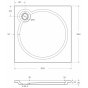 Поддон из искусственного мрамора Cezares TRAY-S-A-90-56-W