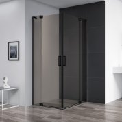 Душевой уголок Cezares Slider AH2-Br-Nero 90-100x100-110