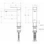 Смеситель для раковины Cezares Slider LS черный матовый