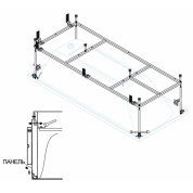 Металлический каркас для ванны Cezares EMP-170-75-MF-R