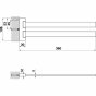 Держатель для полотенца 36 см Cisal Quad QU09021021