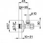 Угловой вентиль Cisal ZA00279021