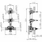 Встраиваемая часть смесителя для душа Cisal ZA01V20004