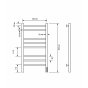 Полотенцесушитель электрический с/т Comfysan Noumi EC-8 80/40, хром