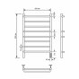 Полотенцесушитель электрический с/т Comfysan Puro EC-8 80/50, хром