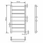 Полотенцесушитель водяной Comfysan Puro-K W-8 80/40, хром