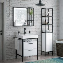 Мебель для ванной Corozo Айова 60 черная/белая