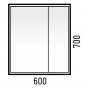 Зеркало-шкаф Corozo Айрон 60 серый/арт