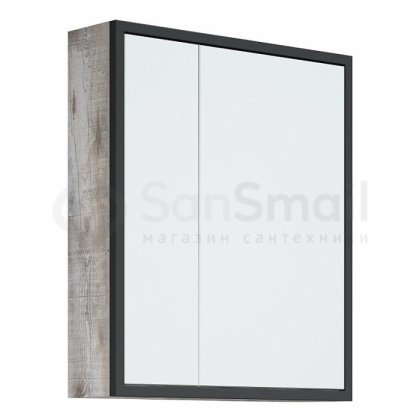 Зеркало-шкаф Corozo Айрон 60 черный/антик