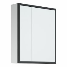 Зеркало-шкаф Corozo Айрон 70 черный/белый