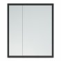 Зеркало-шкаф Corozo Айрон 70 черный/белый