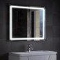 Зеркало с подсветкой Corozo Барго 100x80 с часами