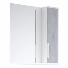 Зеркало со шкафчиком Corozo Чикаго 65 бетон/белый