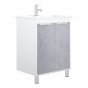 Мебель для ванной Corozo Чикаго 65 бетон/белая