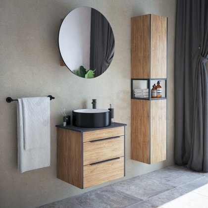 Мебель для ванной Corozo Форест 70 сонома/черный