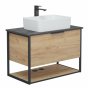 Мебель для ванной Corozo Фрейм 80 сонома/черный