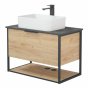 Мебель для ванной Corozo Фрейм 80 сонома/черный