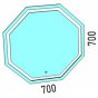 Зеркало с подсветкой Corozo Каре 70x70