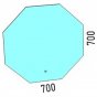 Зеркало с подсветкой Corozo Каре V 70x70