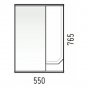Зеркало-шкаф Corozo Сириус 55 белый